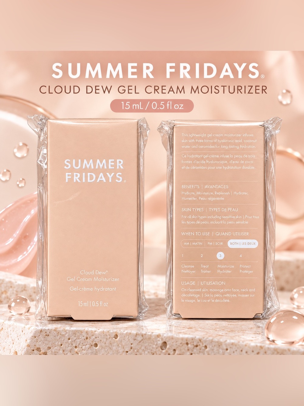 Summer Fridays Cloud Dew Gel Cream Moisturizer - Peach Beige